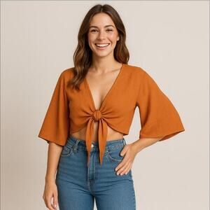 The East Order Amelie Top Pumpkin Spice S EO180825T Batwing Golden‎